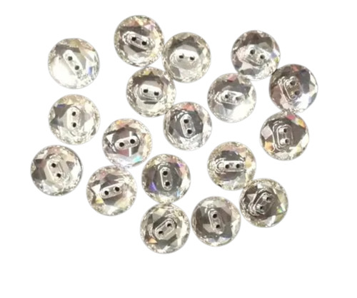 Round Shiny Sparkling Button Crystal Beads For Garments Or Crafting 
