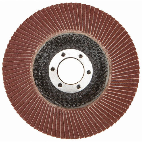 Brown Round Fine Grain Aluminium Oxide Abrasive Flap Wheel For Polishing Surfaces