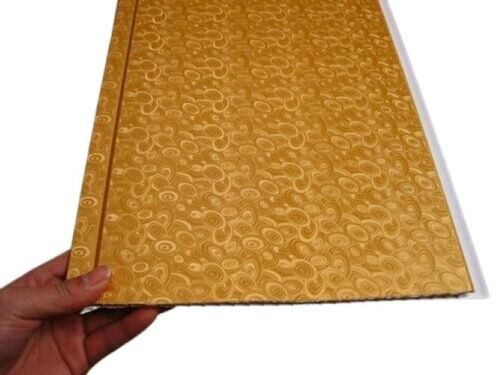 Designer Laminated PVC Wall Panel - 2.20kg/m2 - 2.80kg/m2 Fire-Resistant Waterproof Hygienic Renewable High Design Brown Color