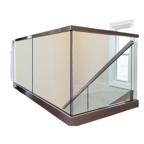 Transparent 6.3 Mm Thick Rectangular Polished Finish Tempered Glass Railing