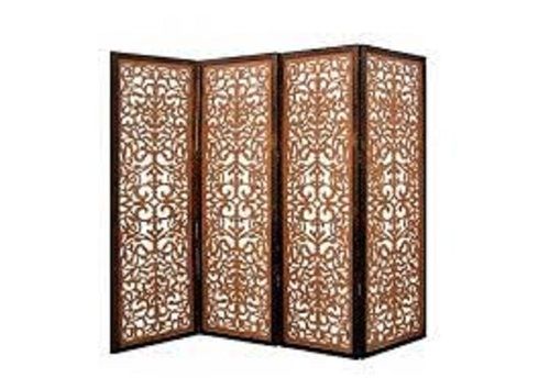 Wooden Material 30 Inch Thickness 4 Feet Size Rectangle Room Divider Screen 