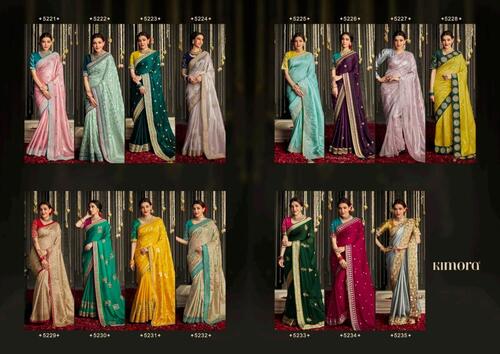 Ladies Party Wear Art Silk Banarasi Saree with Zari Work