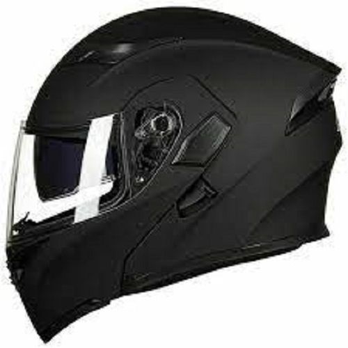 Black Safe And Secure Full Face Fiberglass Motorcycle Helmet at Best