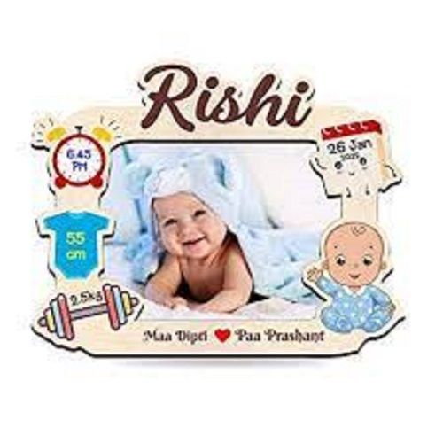 Rectangle Shape Attractive Hanging Type Grey Baby Photo Frame