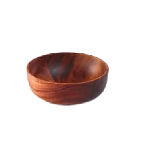 12 X 12 Inch Size Polished Finish Round Shape Wooden Bowl For Home And Hotel Use