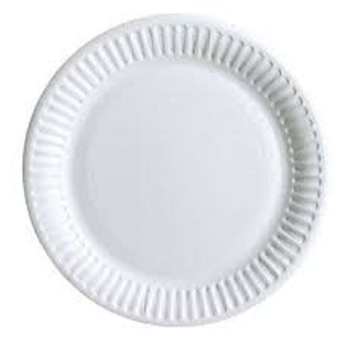 Moisture Proof Eco Friendly White Round Shape Plastic Material Disposable Plates