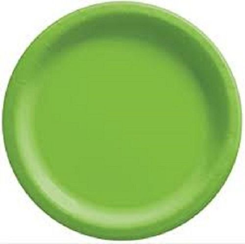 8 Inch Size Disposable And Recyclable Green Plain Pattern Paper Plate