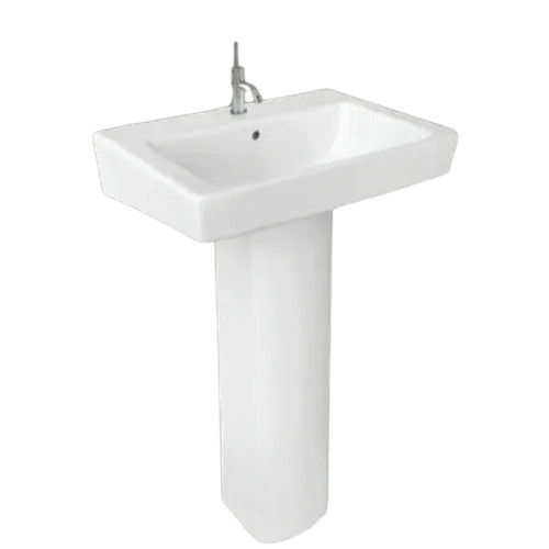 Wall Mounted White Ceramic Pedestal Wash Basin