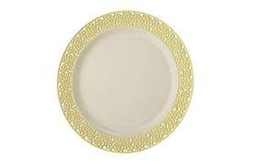 Tablets Eco Friendly Round Shape Fancy Disposable White Plastic Plates