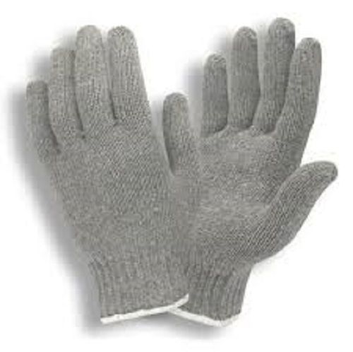 Liquid High Quality Woolen Grey Plain Pattern Full Finger Hand Gloves