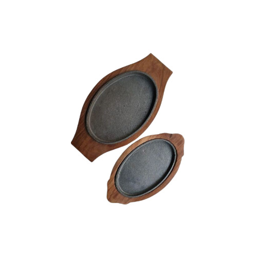 रेस्तरां के उद्देश्य के उपयोग के लिए हैंडल के साथ ओवल शेप सिज़लर प्लेट