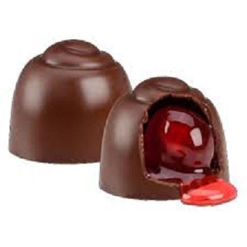 Brown Round Shape Eggless Solid Chocolate Covered Cherry