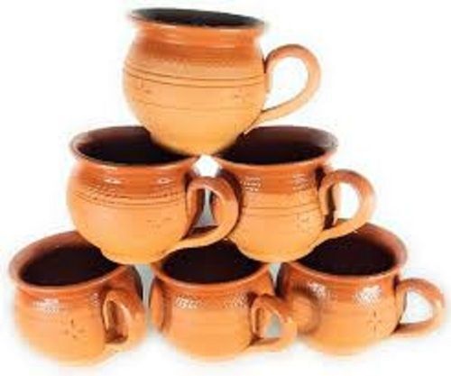 Ceramic and Clay Material Brown Color Tea Glasses With Crack Resistance Properties