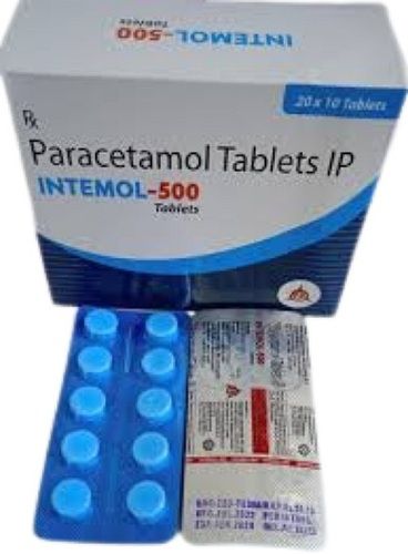 White Paracetamol Tablets Ip Intemol-500