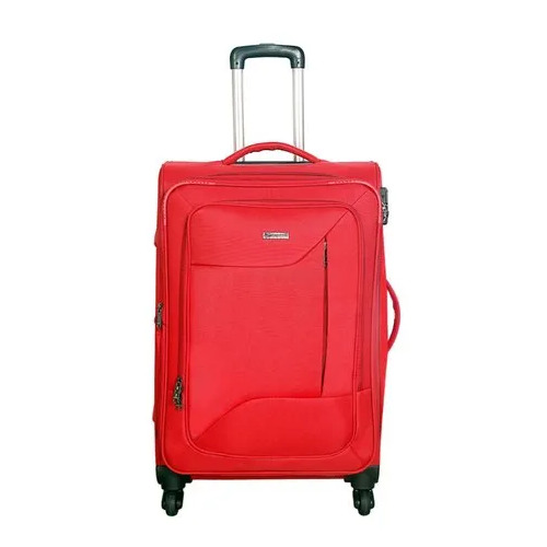 Plain Pattern Trolley Suitcase - FDY Polyester, Multi-Color, 4 Wheels, Double Coil Zip Closure | Antistatic, Lever Lock, 3-Year Warranty, Customizable Design