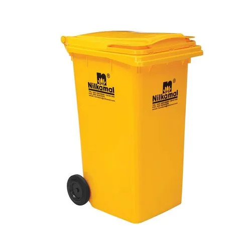 Nilkamal Wb240L1 240 Litres Wheeled Plastic Dustbin - Color: Red
