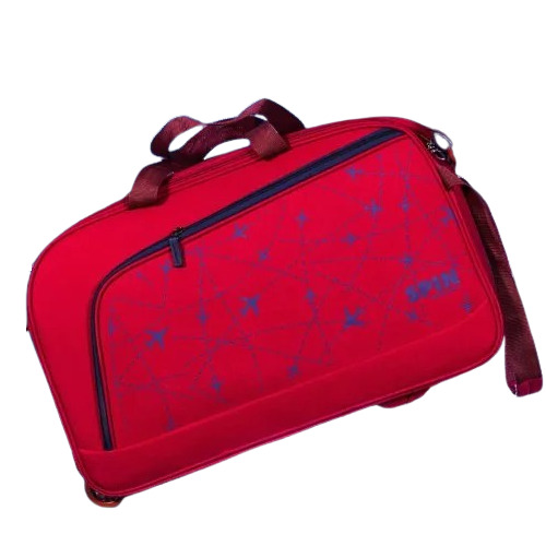 Polyester Duffle Bags For Travel - Color: Red