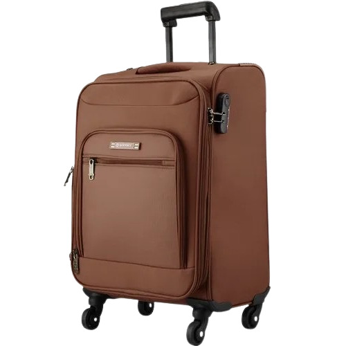 Polyester Trolley Suitcase With Zipper Closure