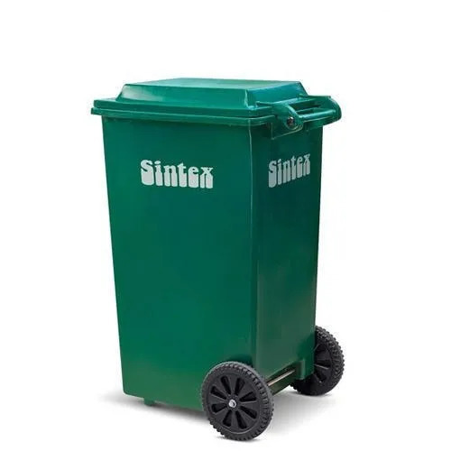 Sintex Wheeled Plastic Dustbin - 120 Ltr Capacity, Multi Color, Grade A Quality | Durable, Quality Design for Efficient Waste Management