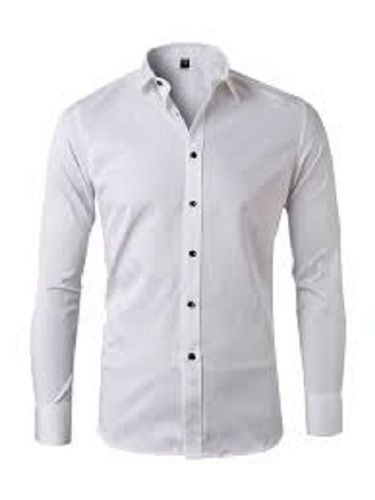 Mens Modern Style Long Sleeve Plain White Formal Wear Corporate Shirts