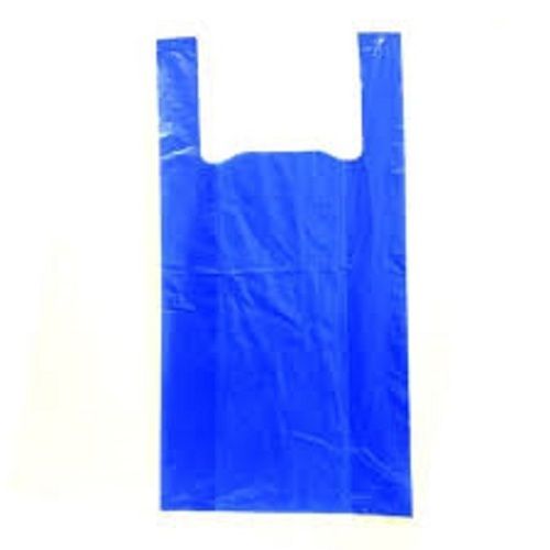 Standard Design Plastic Material 8 X 10 - 20 X 26 Inche Plain Blue Handle Disposable U Cut Bag