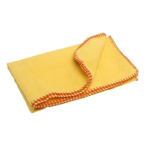 Yellow Moisture Absorbent Lightweight Cotton Flannel Dusters For Cleaning Purposes