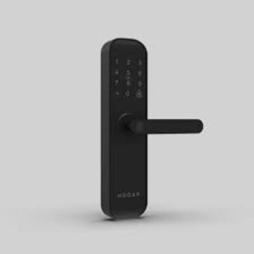 Nickle Finish Stainless Steel Rectangular Shape Black Smart Door Lock