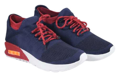 Lace Up Sport Wear Men Red And Blue Casual Shoes