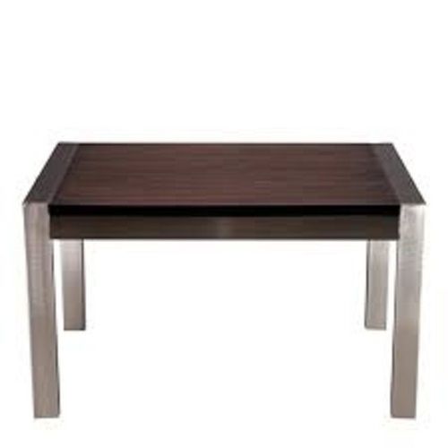 Rectangular Shape And Polished Dark Brown Wooden Center Table