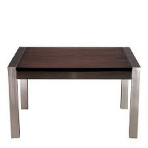 Plastic Rectangular Shape And Polished Dark Brown Wooden Center Table