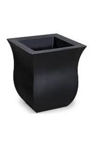 Square Shape Fine Finishing Black Stylish Plastic Flower Pot General Medicines