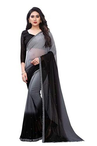 Plain Light Weight And Skin Friendly Casual Wear Georgette Saree