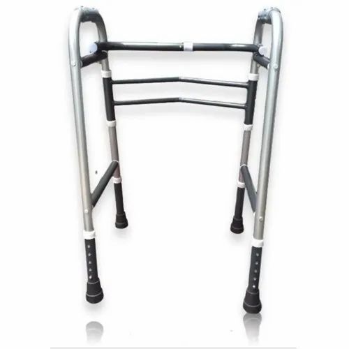 Powder Coated Folding Walker For Disable Person With 500gm Weight And Stel Frame