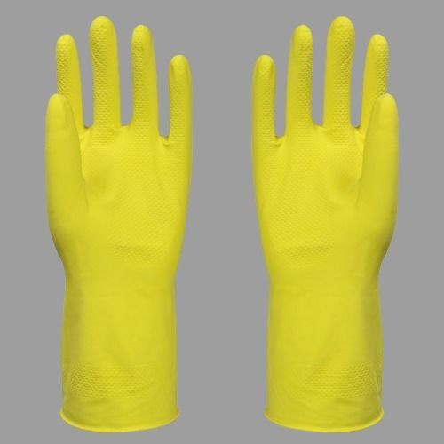 Customized Yellow Plain Full Finger Waterproof Household Latex Pvc Hand Gloves