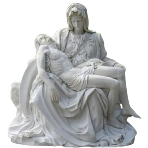 27 Inch Size and Polished Finish Religious European Marble Pieta Statues