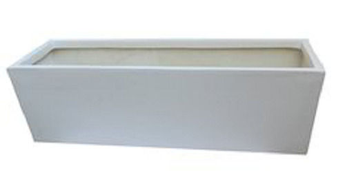 White Frp Rectangular Polished Flower Planters For Garden And Hotel