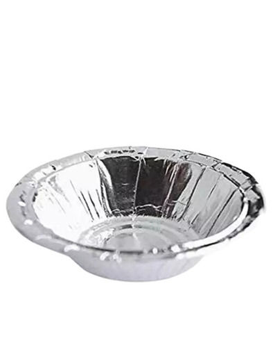 Silver 4 Inches Biodegradable Round Plain Disposable Paper Bowl For Events And Parties