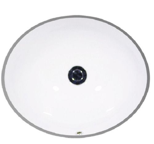 Silver 10 Kg Wall Mounted Round Shape Glossy Surface Finishing Ceramic Basin