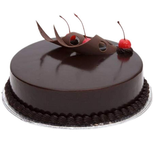 34 Gram Fat Sweet And Delicious Truffle Flavor Round Eggless Chocolate Cake