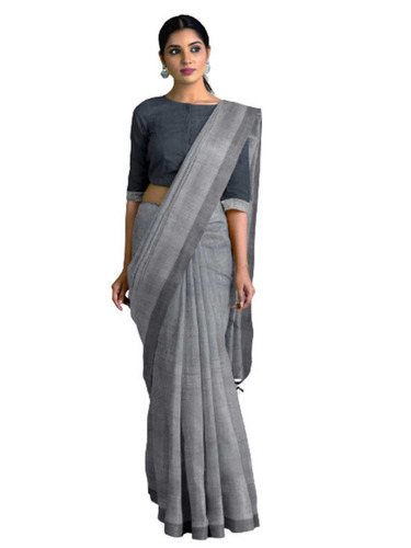 हल्के वजन और त्वचा के अनुकूल फॉर्मल वियर ब्लाउज पीस के साथ प्लेन कॉटन साड़ी