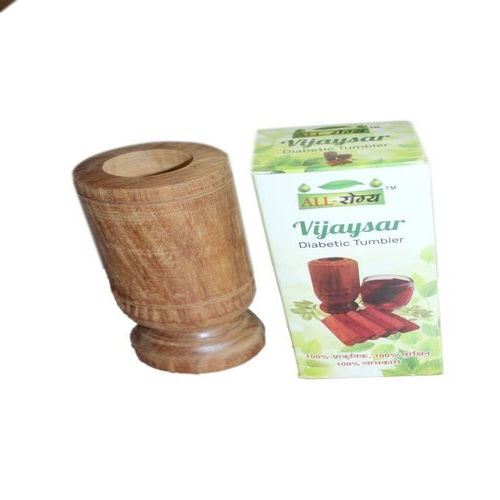 KVDC KSTAR Vijaysar Wooden Glass-Diabetes Cup