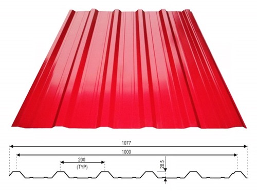 लाइटवेट कलर कोटेड वेदर एंड रस्ट रेसिस्टेंट गैल्वेनाइज्ड रूफिंग शीट्स