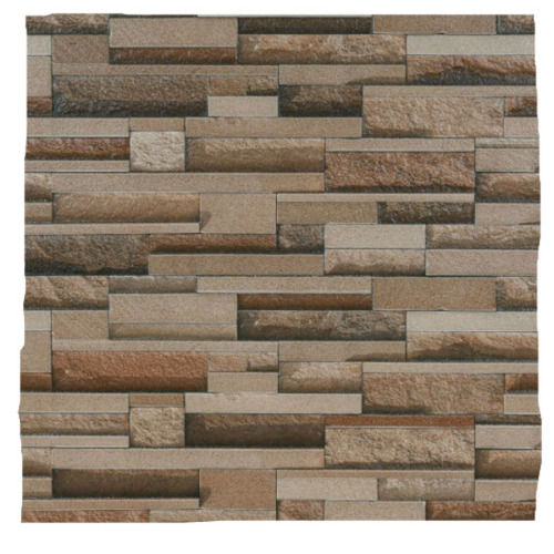 Beige Durable Rectangular Acid Resistant Matt Finished Stone Wall Tile 