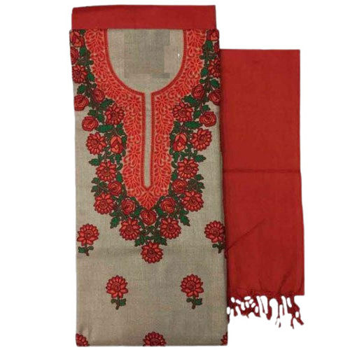 Winter Wear Soft And Warm Woolen Embroidered Unstitched Salwar Suit