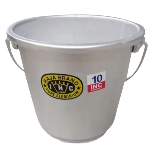 10 Liter 4Mm Thick Corrosion Resistant Polished Aluminium Bucket With Handle Application: Resedential