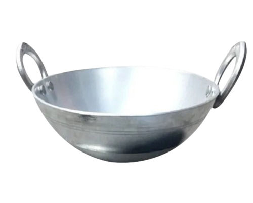 Metal 460 Grams 6Mm Thick Scratch Resistant Polished Aluminium Kadai