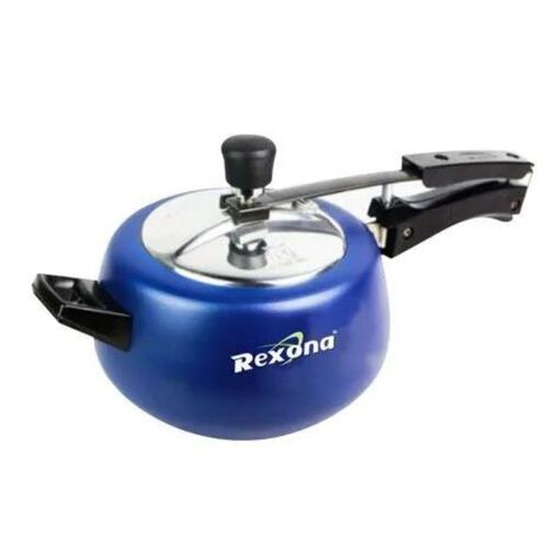 Blue Color Rexona Aluminium Pressure Cooker With Safety And Efficiency - 2 Liter