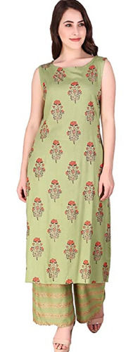 Ladies Casual Sleeveless Round Neck Rayon Printed Kurti 