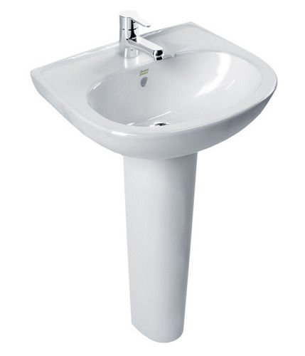 12 X 45 X 45 Cm Ceramic Round Shape Wall Mounted Glossy Finish Wash Basin