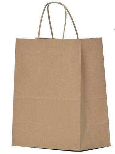 Biodegradable Kraft Paper Type Brown Disposable Paper Bag Size: Medium